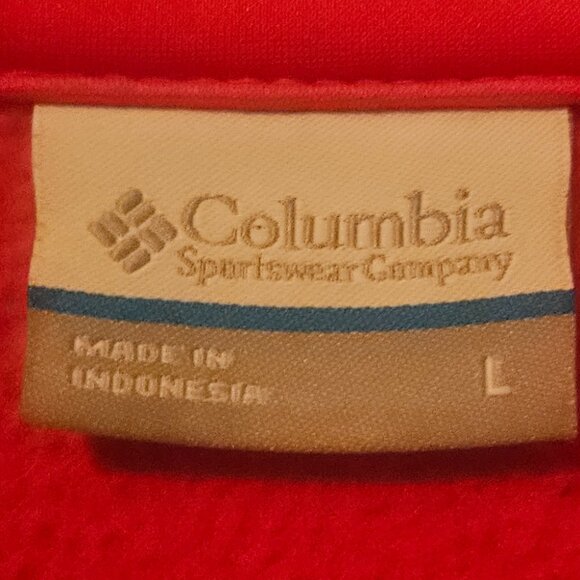 Columbia Sportswear Large Bright Pink Fleece 1/4 Zip sweater - Picture 2 of 3